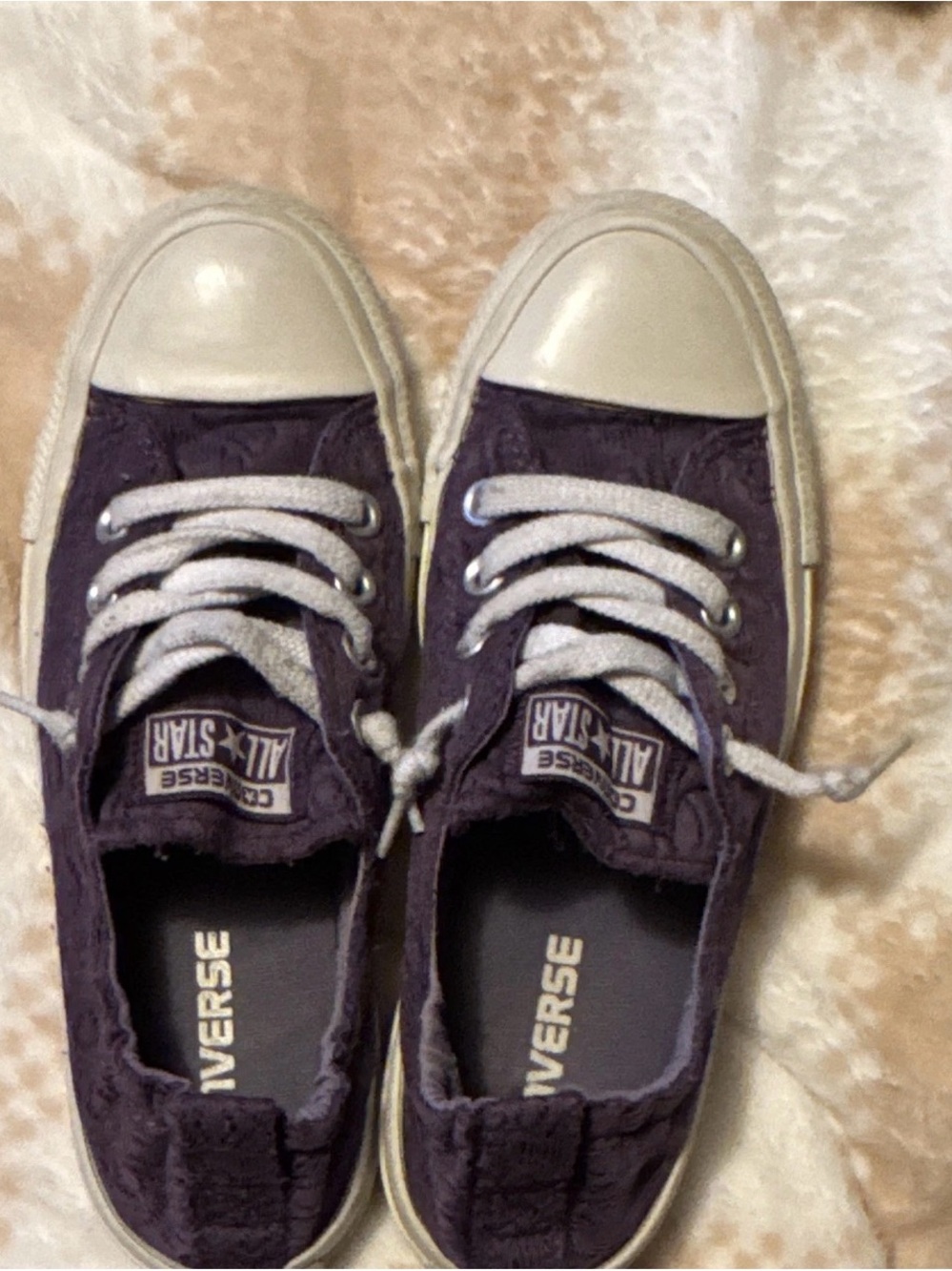 Converse All Star Shoreline slip on Sneakers in Deep Purple Eyelet